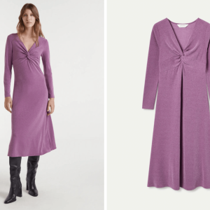 VESTIDO LILA LUREX