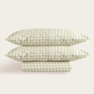Dúo Nórdico Estampado Elia Algodón - 150 Hilos - Verde