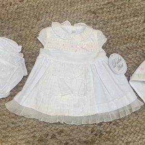 VESTIDO CON BRAGUITA Y CAPOTA