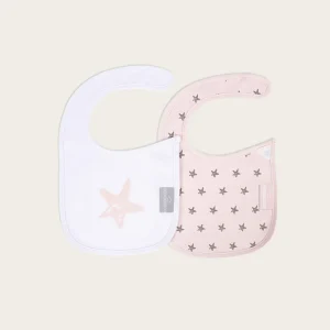 Pack 2 Baberos Estrellas  - Rosa